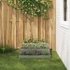 vidaXL Garten-Pflanzgefäß Silber 90 x 90 x 35 cm Verzinkter Stahl