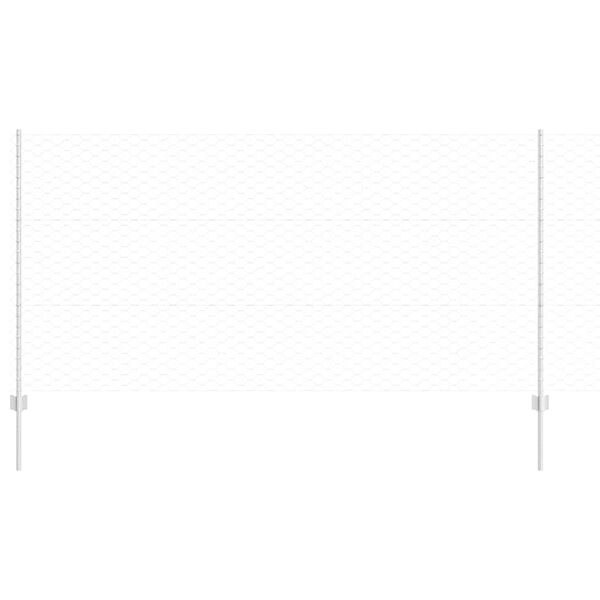 vidaXL Zaun mit Pfosten Silber 1,2 x 50 m Stahl