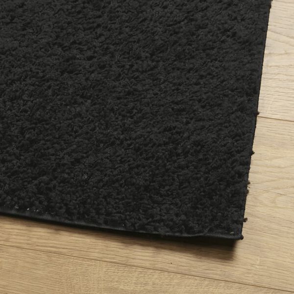 vidaXL Shaggy-Teppich PAMPLONA Hochflor Modern Schwarz 200x200 cm