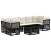 vidaXL Gartensofa-set 8 stk. Schwarz Poly-Rattan