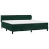 vidaXL Boxspringbett mit Matratze Dunkelgr&uuml;n 200x200 cm Samt