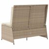 vidaXL Gartenbank mit Kissen Beige Poly Rattan