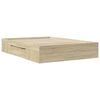 vidaXL Bettgestell ohne Matratze Sonoma-Eiche 140x200 cm Holzwerkstoff