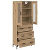 vidaXL Highboard mit Schubladen 2 pcs Artisan-Eiche Holzwerkstoff