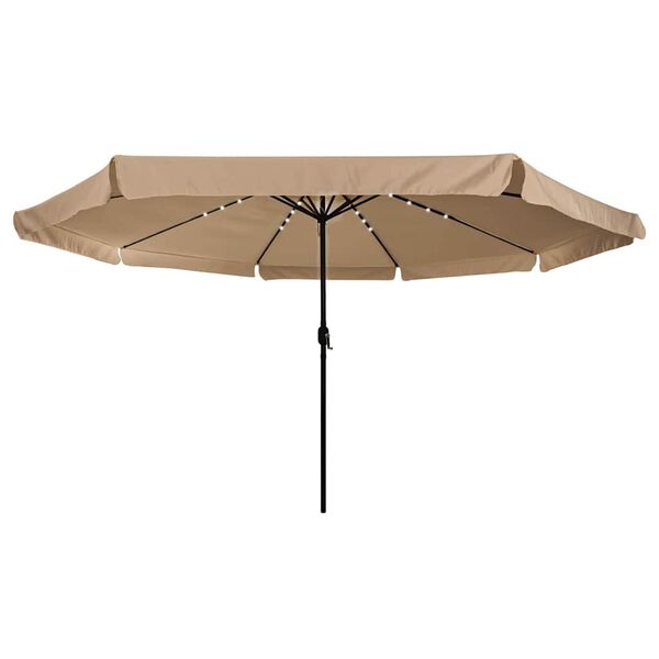 vidaXL Gartenparasol Taupe und Schwarz 395 x 395 x 245 cm