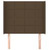 vidaXL Kopfteil mit Ohren Dunkelbraun 103x16x118/128 cm Stoff