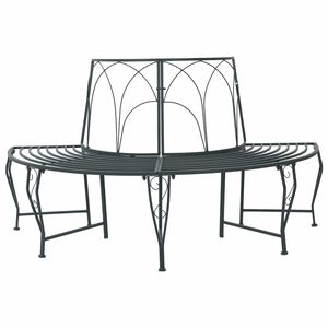 vidaXL Baumbank 4 -Sitzer 160 x 80 x 89 cm steel Silber Grau