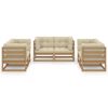 vidaXL 6-tlg. Garten-Lounge-Set mit Kissen Kiefer Massivholz