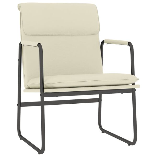 vidaXL Loungesessel Creme 55x64x80 cm Kunstleder