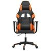 vidaXL Gaming-Stuhl mit Massagefunktion Schwarz und Orange Kunstleder