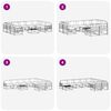 vidaXL Outdoor-Sofagarnitur mit Kissen 10 pcs Natur und Anthrazit