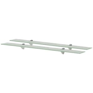 vidaXL Schweberegale 2 Stk. Glas 90x20 cm 8 mm