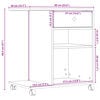 vidaXL Druckerst&auml;nder mit Rollen Braun Eichen-Optik 60x40x68,5 cm