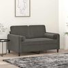 vidaXL 2-Sitzer-Sofa mit Kissen Dunkelgrau 120 cm Samt