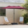 vidaXL Garten-Sonnenschirm Bordeauxrot 385 x 209 x 244 cm Polyester