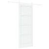 vidaXL Schiebet&uuml;r 78 x 202 cm Holzwerkstoff Wei&szlig;