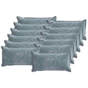 vidaXL Kissenbezug 12 pcs HOUTEN Himmelblau 40 x 80 cm Chenille-Stoff