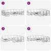 vidaXL Outdoor-Sofagarnitur mit Kissen 11 pcs Nat&uuml;rlich und Hellgrau