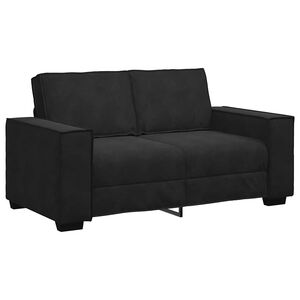 vidaXL 2-Sitzer-Sofa Schwarz 160x78x84 cm Samt