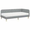 vidaXL Eckbettgestell Hellgrau 100 x 200 cm Stoff