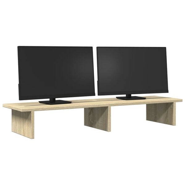 vidaXL Monitorst&auml;nder Sonoma-Eiche 100x27x15 cm Holzwerkstoff