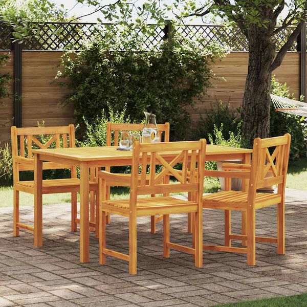 vidaXL Garten Essgruppe 5 pcs Braun Massivholz Akazie