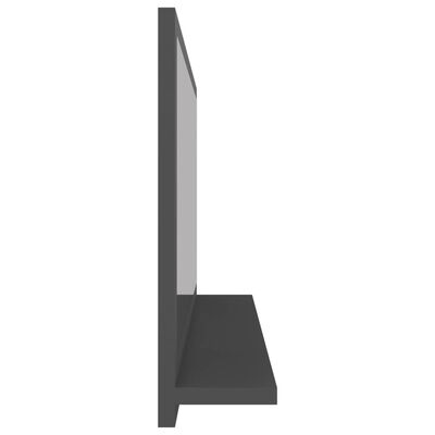vidaXL Badspiegel Grau 80x10,5x37 cm Holzwerkstoff