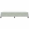 vidaXL Boxspringbett mit Matratze Hellgrau 120 x 220 cm Stoff