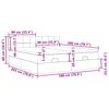 vidaXL Ottoman-Bett mit Matratzen Hellgrau 180x200 cm Stoff