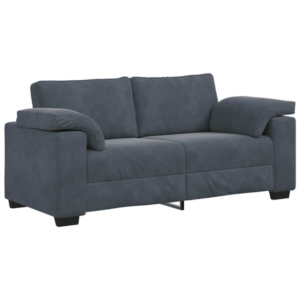 vidaXL Zweisitzer-Sofa Dunkelgrau 180x77x82 cm Samt