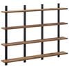 vidaXL Wandregal Altholz 102 x 13,5 x 80 cm Holzwerkstoff