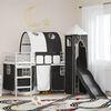 vidaXL Kinderloftbett Wei&szlig; und Schwarz 74,5 x 190 cm Metall