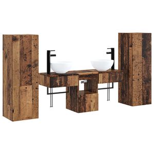 vidaXL Badezimmerm&ouml;bel-Set 5 stk. Altholz 33 x 34,5 x 100 cm