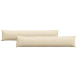 vidaXL Sofakissen 2 pcs Creme 200 x 40 cm Stoff