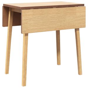 vidaXL Esstisch Natur Massivholz Gummibaumholz