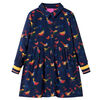Kinderkleid mit Langen &Auml;rmeln Marineblau 104
