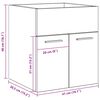 vidaXL Waschbeckenschrank Sonoma-Eiche 41x38,5x46 cm Holzwerkstoff