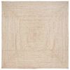 vidaXL Bereichsteppich Nat&uuml;rlich und Wei&szlig; 200 x 200 cm Jute