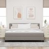 vidaXL Boxspringbett mit Matratze Taupe 180 x 200 cm Stoff