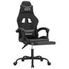 vidaXL Gaming-Stuhl mit Fu&szlig;st&uuml;tze Drehbar Schwarz Kunstleder