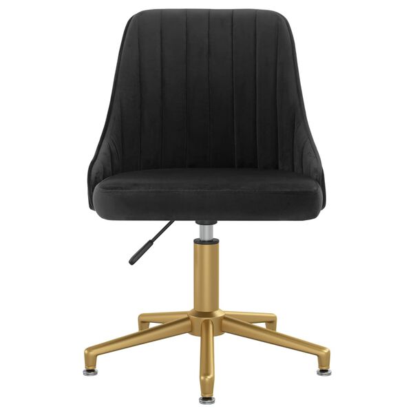 vidaXL Esszimmerst&uuml;hle 4 Stk. Drehbar Schwarz Samt