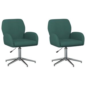 vidaXL B&uuml;rost&uuml;hle 2 Stk. 54 x 58 x 90 cm Dunkelgr&uuml;n Stoff