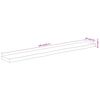 vidaXL Wandregal 140x20x2,5 cm Rechteckig Massivholz Akazie Baumkante