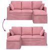 vidaXL Sofa Rosa Gesamtabmessungen: 178 x 134 x 80 cm (B x T x H) Samt
