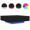 vidaXL Couchtisch mit LED-Streifen Schwarz Eichen-Optik Holzwerkstoff