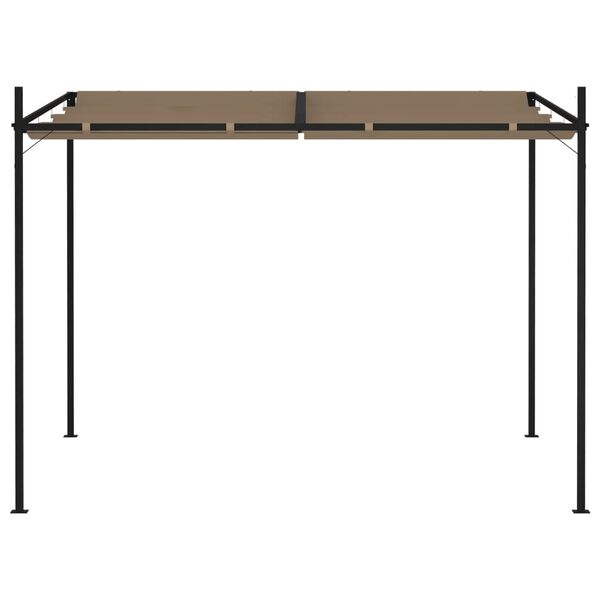 vidaXL Pavillon mit Ausziehbarem Dach 300x300x233 cm Taupe