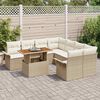 vidaXL Garten-Sofa-Set mit Kissen Beige und Creme