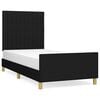 vidaXL Bettgestell ohne Matratze Schwarz 100x200 cm Stoff