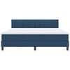 vidaXL Boxspringbett mit Matratze mit Kopfteil Blau 180 x 200 cm Stoff