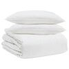vidaXL Bettdecken Set mit Kissen 3 pcs Wei&szlig; Daunenfeder